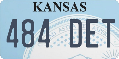 KS license plate 484DET