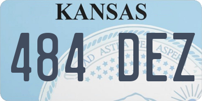 KS license plate 484DEZ