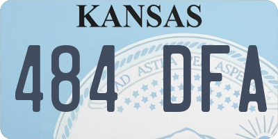 KS license plate 484DFA