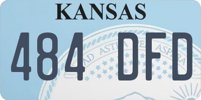 KS license plate 484DFD