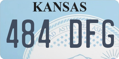 KS license plate 484DFG