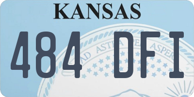 KS license plate 484DFI