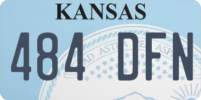 KS license plate 484DFN