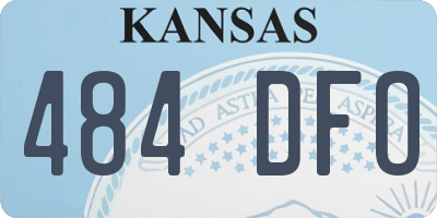 KS license plate 484DFO