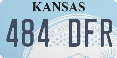 KS license plate 484DFR