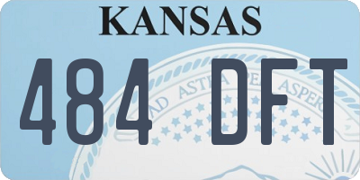 KS license plate 484DFT