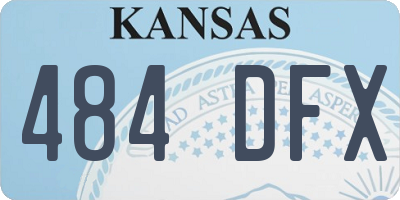 KS license plate 484DFX