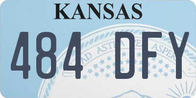 KS license plate 484DFY