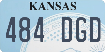 KS license plate 484DGD