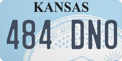 KS license plate 484DNO