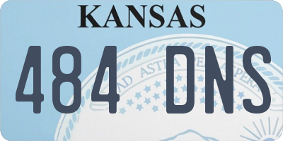KS license plate 484DNS