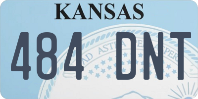 KS license plate 484DNT