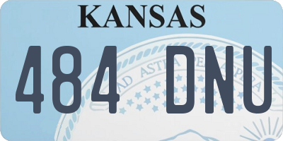 KS license plate 484DNU