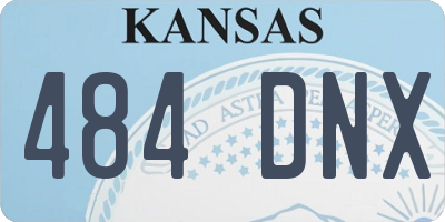 KS license plate 484DNX