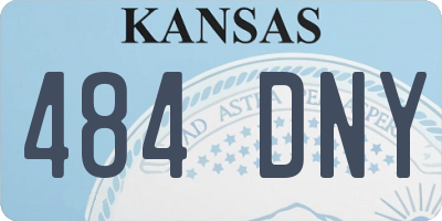 KS license plate 484DNY