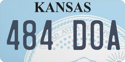KS license plate 484DOA