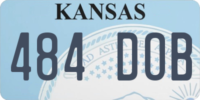 KS license plate 484DOB