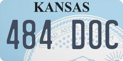 KS license plate 484DOC