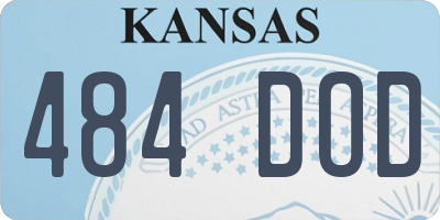 KS license plate 484DOD