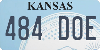 KS license plate 484DOE