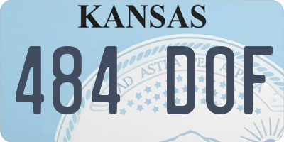 KS license plate 484DOF