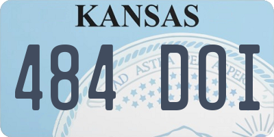 KS license plate 484DOI