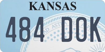KS license plate 484DOK