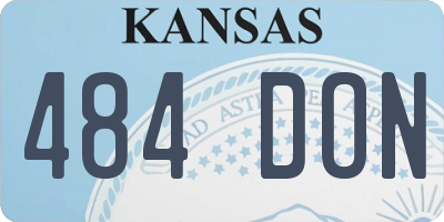 KS license plate 484DON