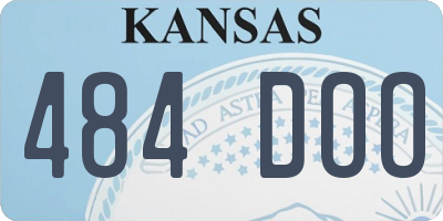KS license plate 484DOO