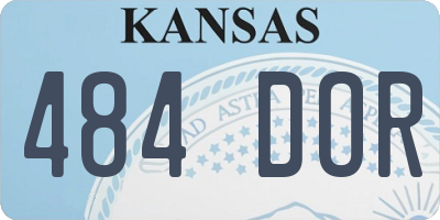 KS license plate 484DOR