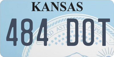 KS license plate 484DOT