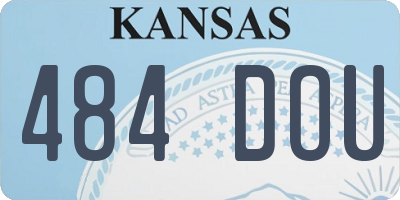 KS license plate 484DOU
