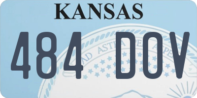 KS license plate 484DOV