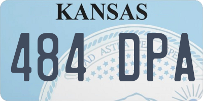 KS license plate 484DPA