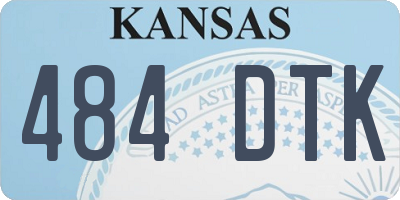 KS license plate 484DTK