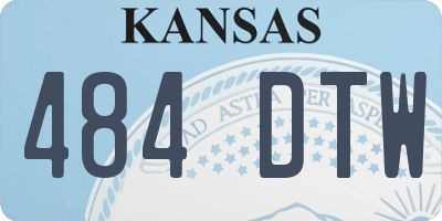 KS license plate 484DTW