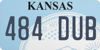 KS license plate 484DUB