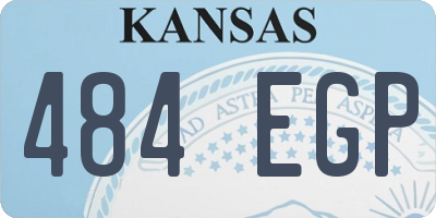 KS license plate 484EGP