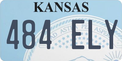 KS license plate 484ELY