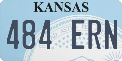 KS license plate 484ERN