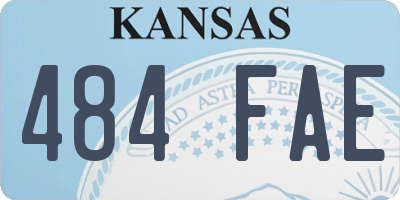 KS license plate 484FAE