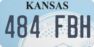 KS license plate 484FBH