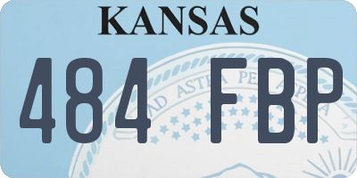 KS license plate 484FBP