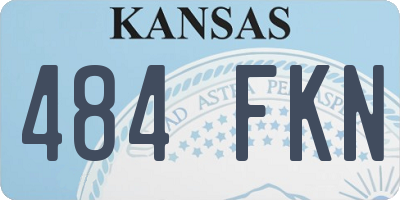 KS license plate 484FKN