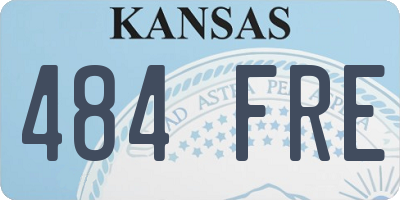 KS license plate 484FRE