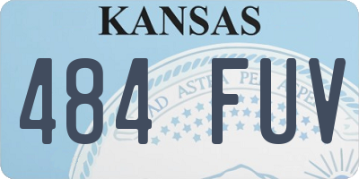 KS license plate 484FUV