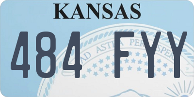 KS license plate 484FYY