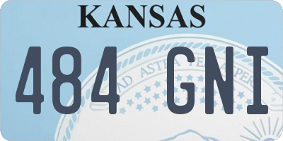 KS license plate 484GNI