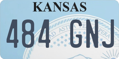 KS license plate 484GNJ