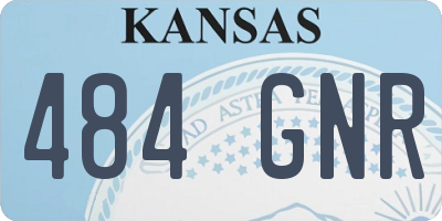 KS license plate 484GNR